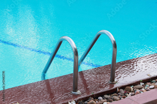 bars ladder in the pool