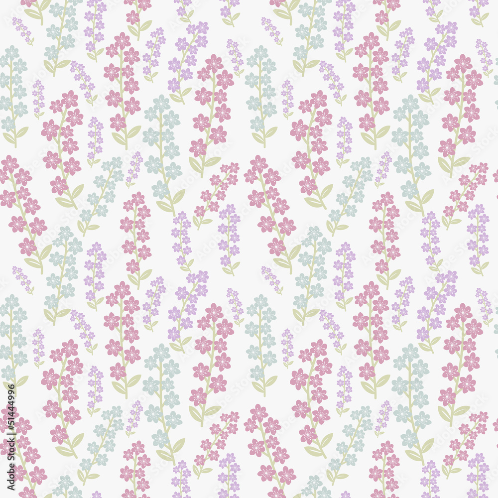 Seamless pastel abstract floral pattern