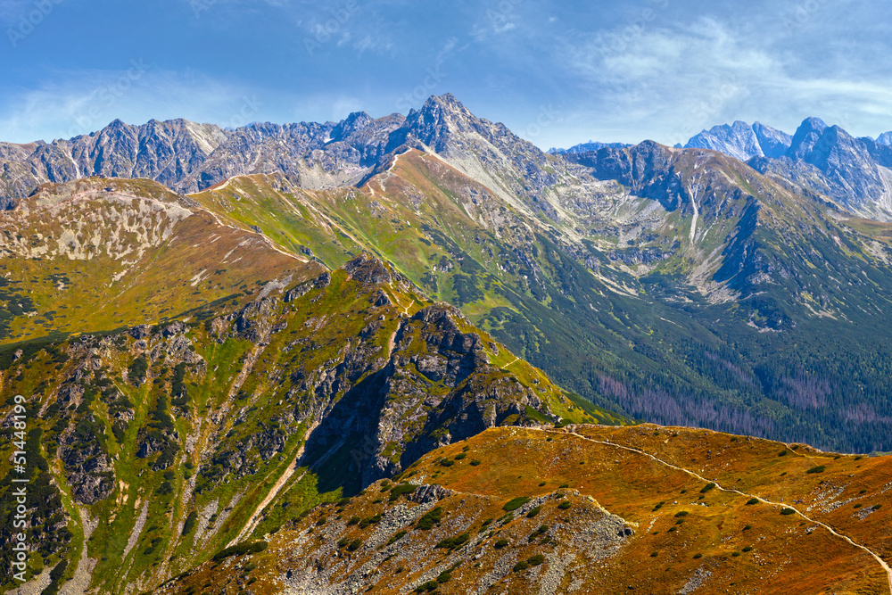 View of the Tatra mountains, Poland.