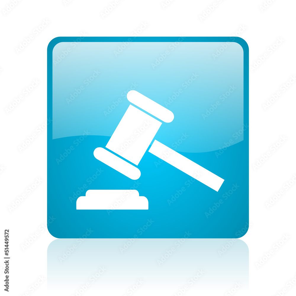 law blue square web glossy icon law blue square web glossy icon