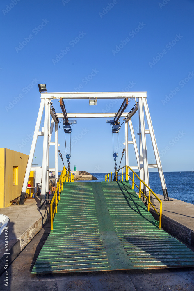 empty landing place for a car ferry empty landing place for a car ferry