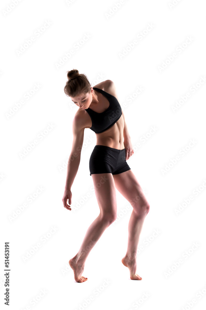 Image of pretty slim woman isolated on white Image of pretty slim woman isolated on white