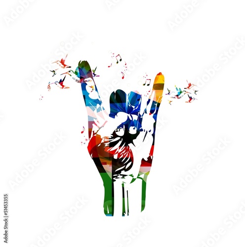 colorful vector hand background