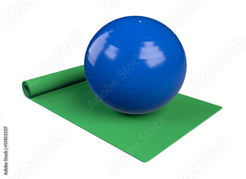 fitness mat and ball