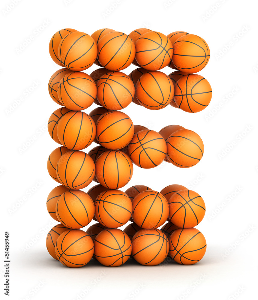 Letter  E  basketball