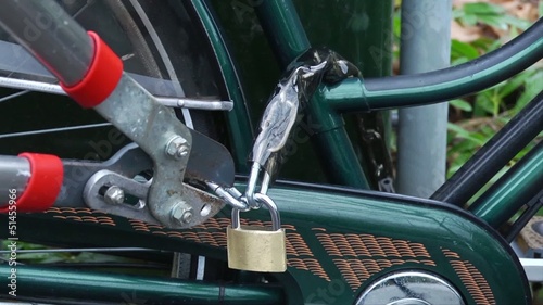 Bike theft with a bolt cutter