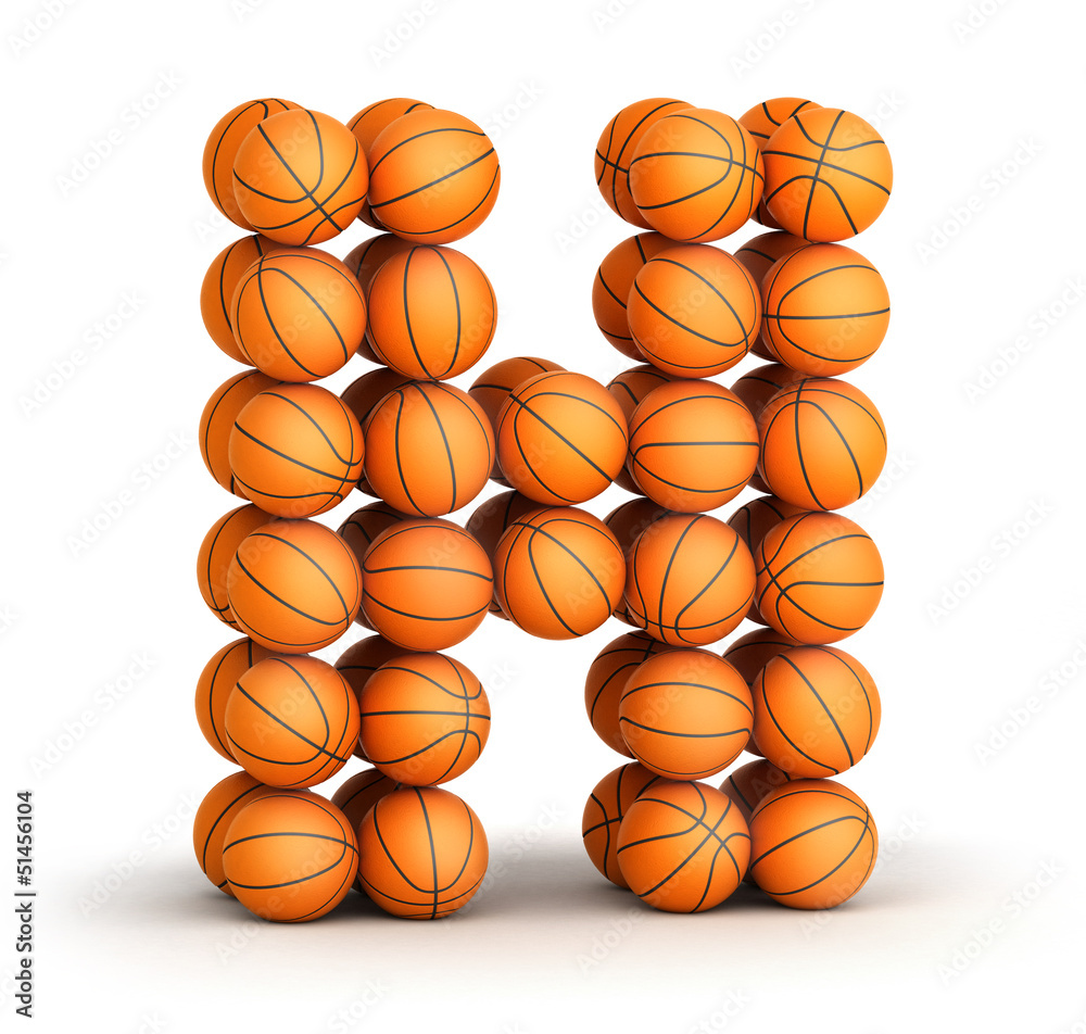 Letter  H  basketball