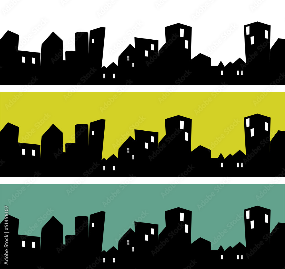 Naklejka premium City silhouette