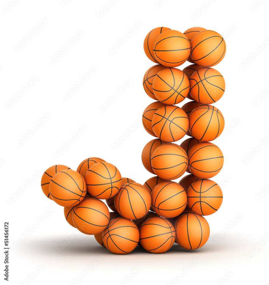 Letter J basketball Letter J basketball