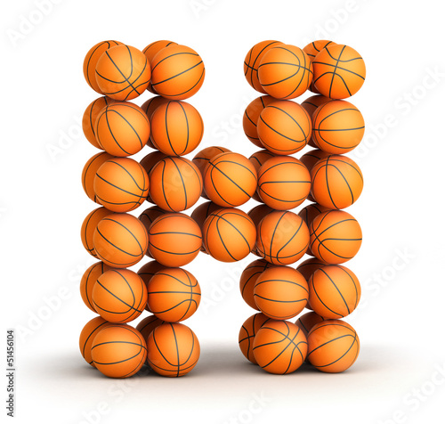 Letter H basketball