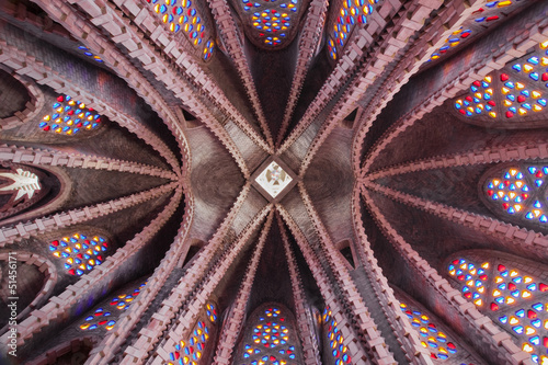 Obraz na płótnie Ceiling of Montserrat Sanctuary w salonie
