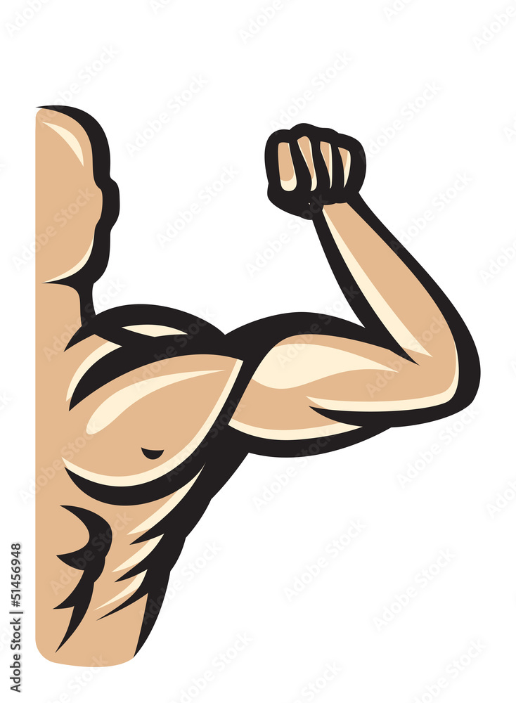 arm showing muscles and power arm showing muscles and power