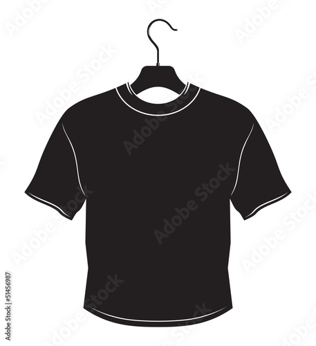 Blank t-shirt on hanger