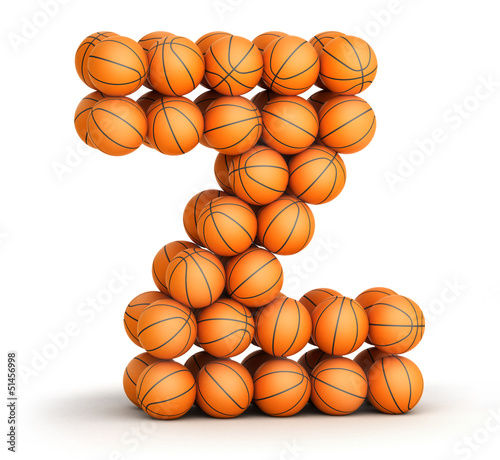 Letter Z basketball
