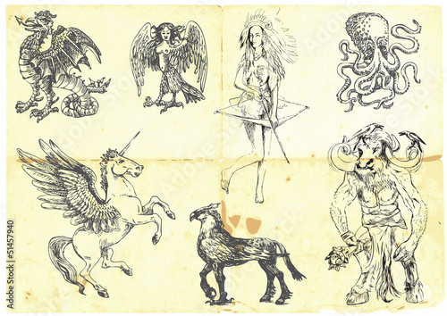 Collection of mythical characters - Greek myths