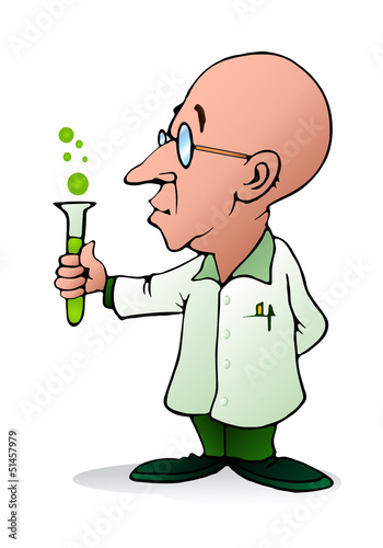 Plakat w ramie bald scientist