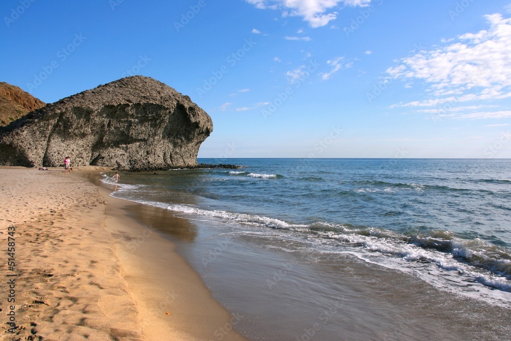 Spain - Playa Monsul beach in Cabo de Gata Natural Park