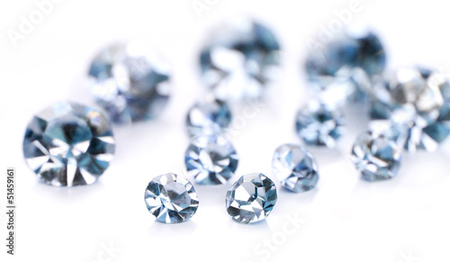 Beautiful shining crystals (diamonds), isolated on white © Africa Studio