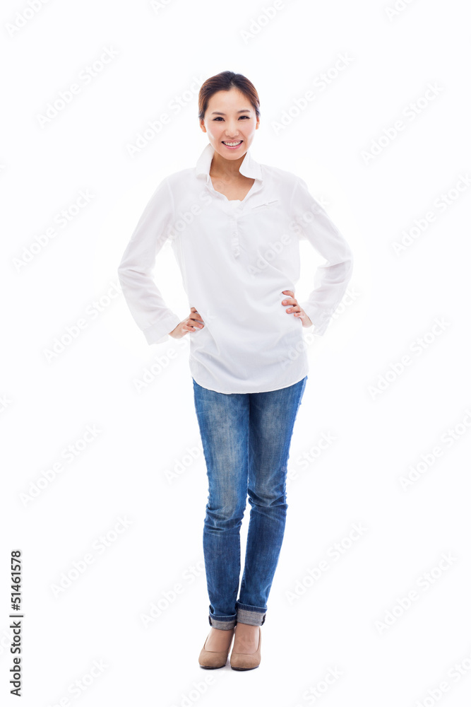 Young Asian woman full shot Young Asian woman full shot