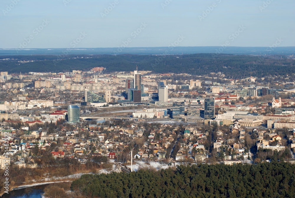 Fototapeta premium Vilnius city aerial view