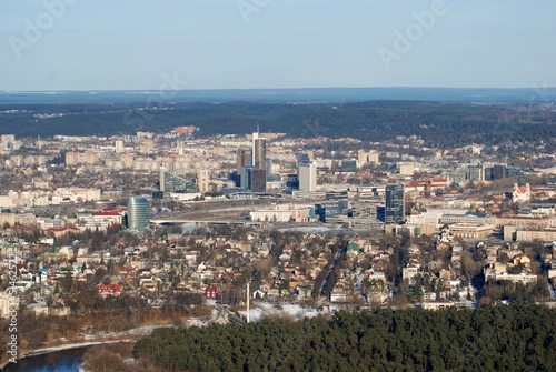 Vilnius city aerial view
