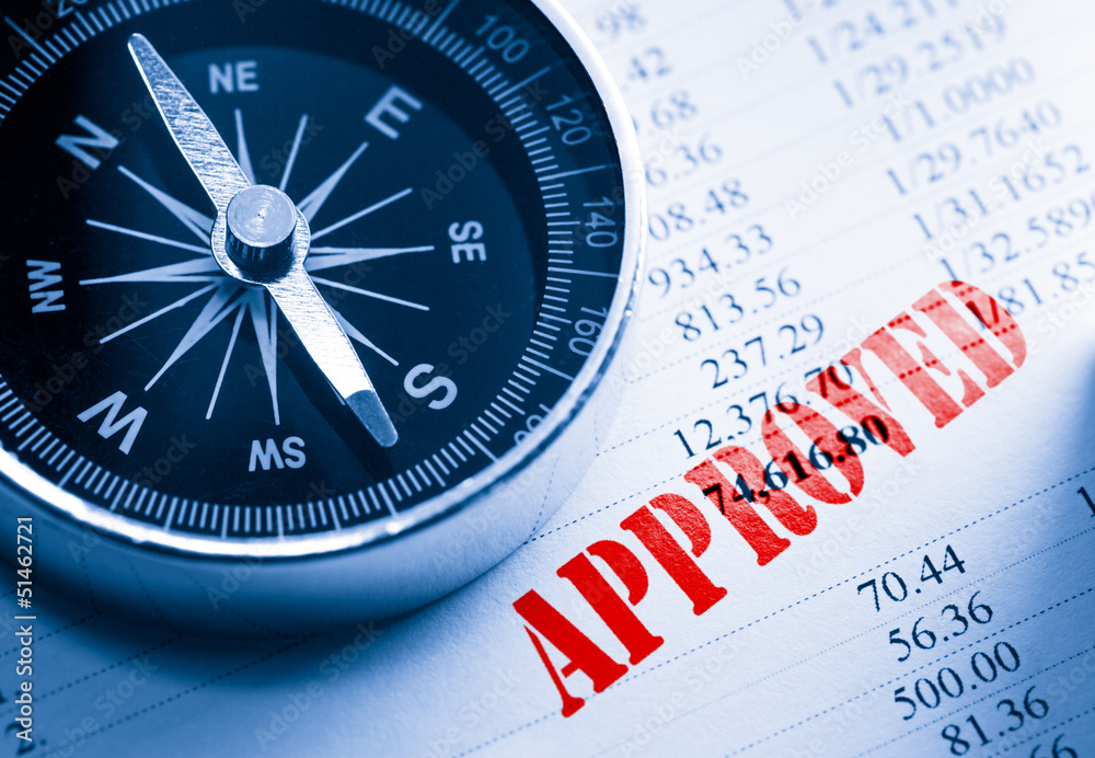 Operating budget and black compass Operating budget and black compass