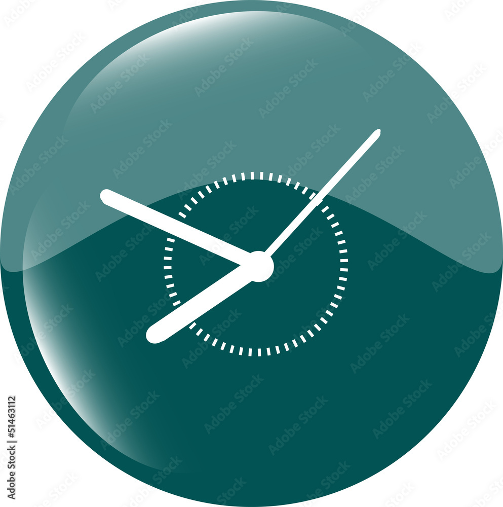Clock icon web button sign Clock icon web button sign