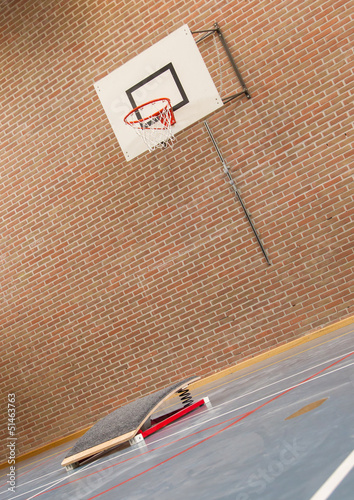 Interior of a gym at school photo