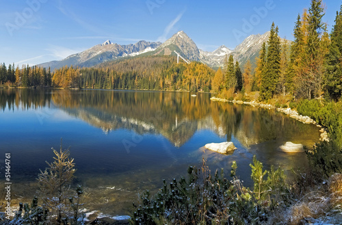 Nature mountain scene with beautiful lake in Slovakia Tatra © TTstudio