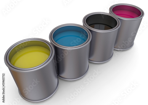 CANS OF PRINT COLOR - 3D