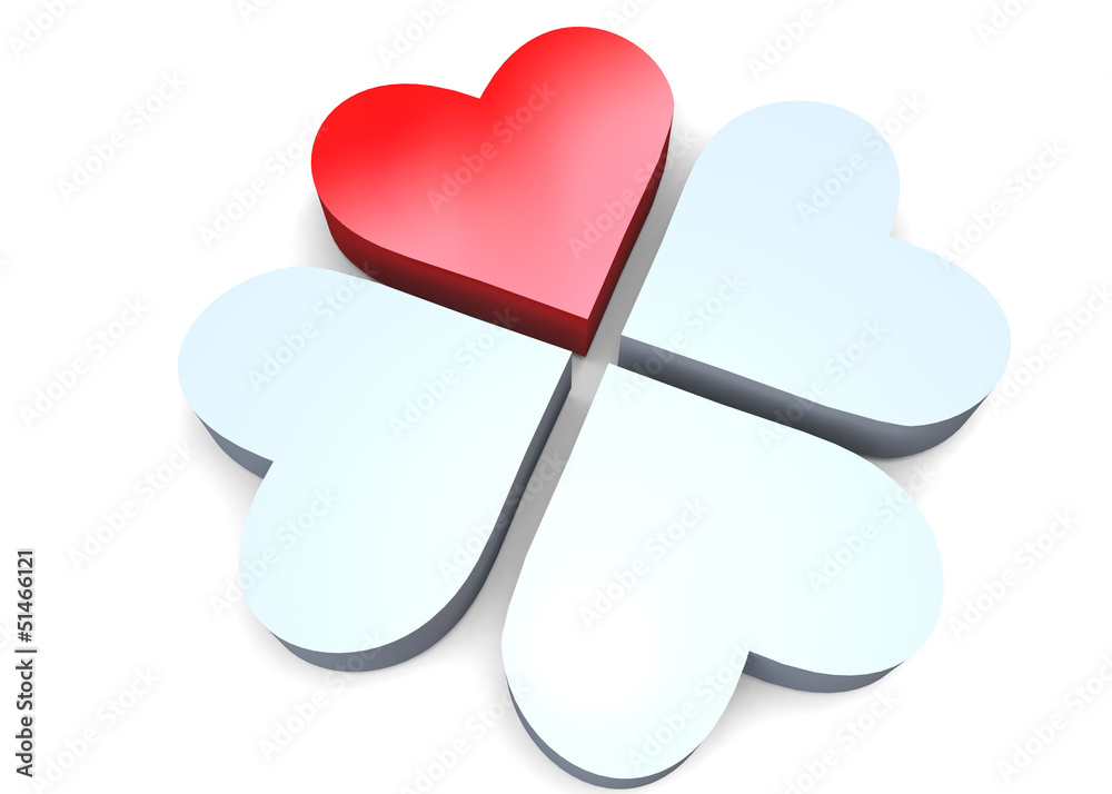 HEART CLOVERLEAF - 3D HEART CLOVERLEAF - 3D