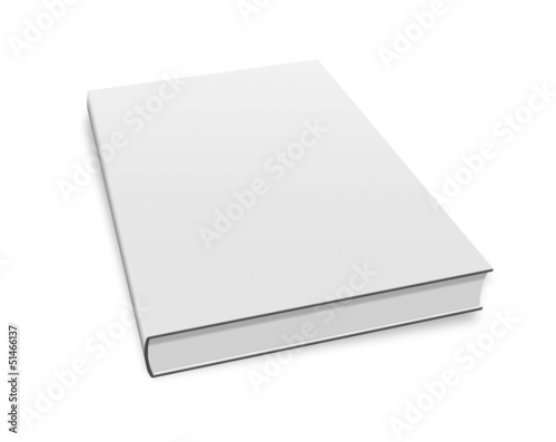 collection of various blank white book on white background