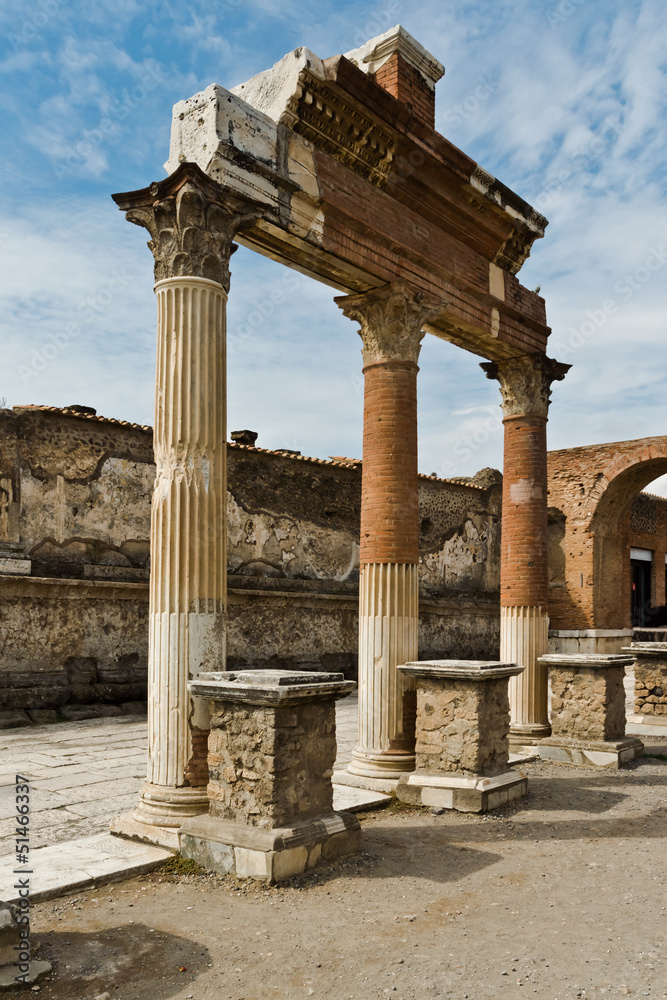 Ausgegrabene Ruinen in Pompeji