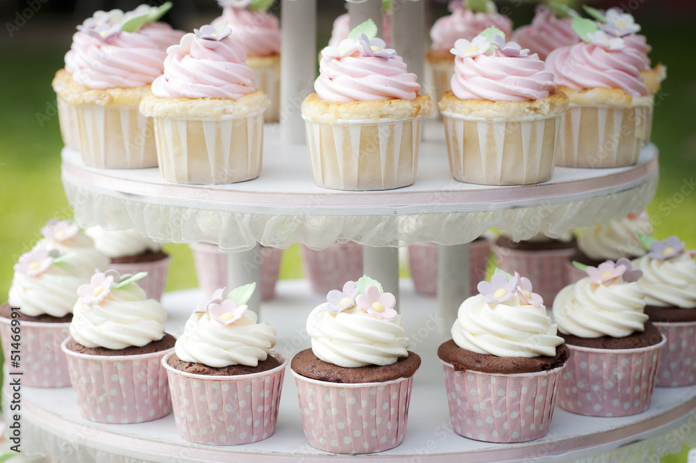 Sweet cupcake at wedding party