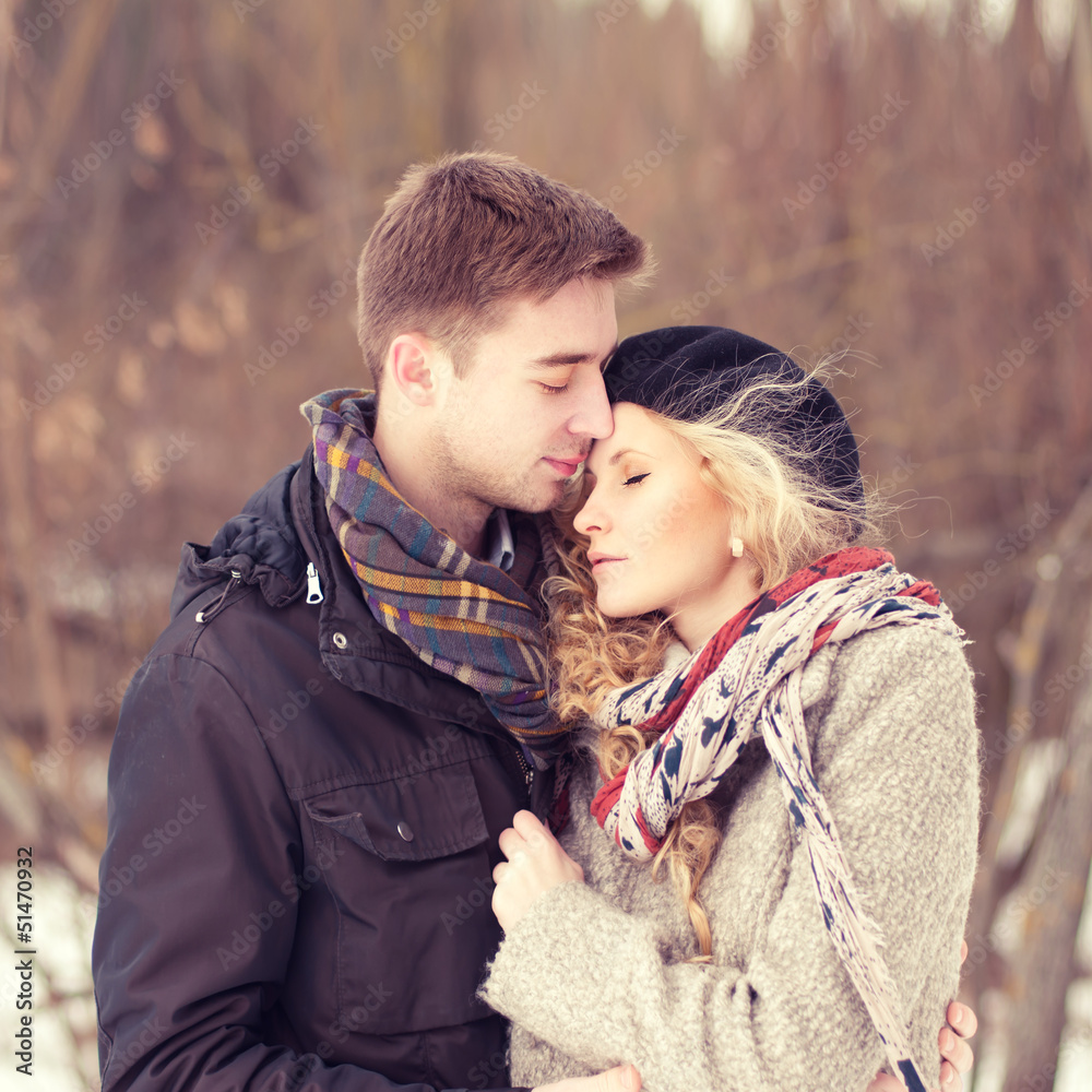 Fototapeta premium couple in love in the spring