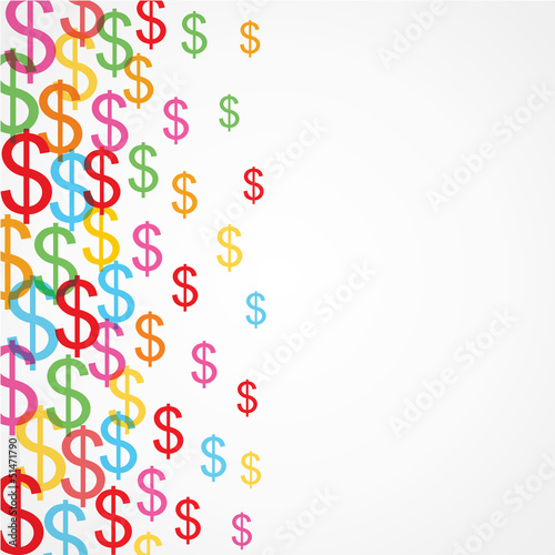 Seamless pattern background of dollar signs
