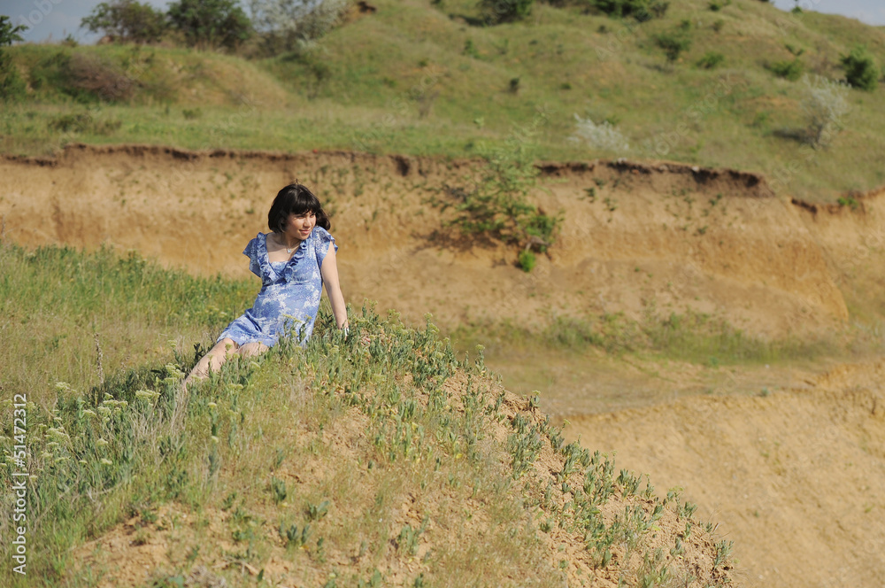 Pregnant Woman on Hill