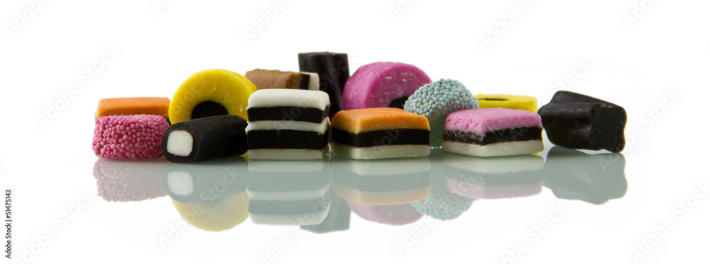 Foto Liquorice allsorts, low reflected