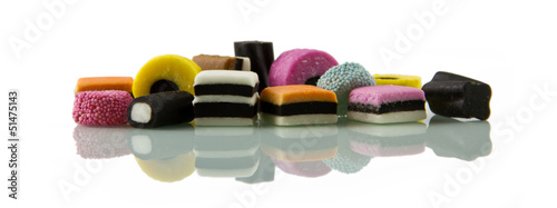 Liquorice allsorts, low reflected photo