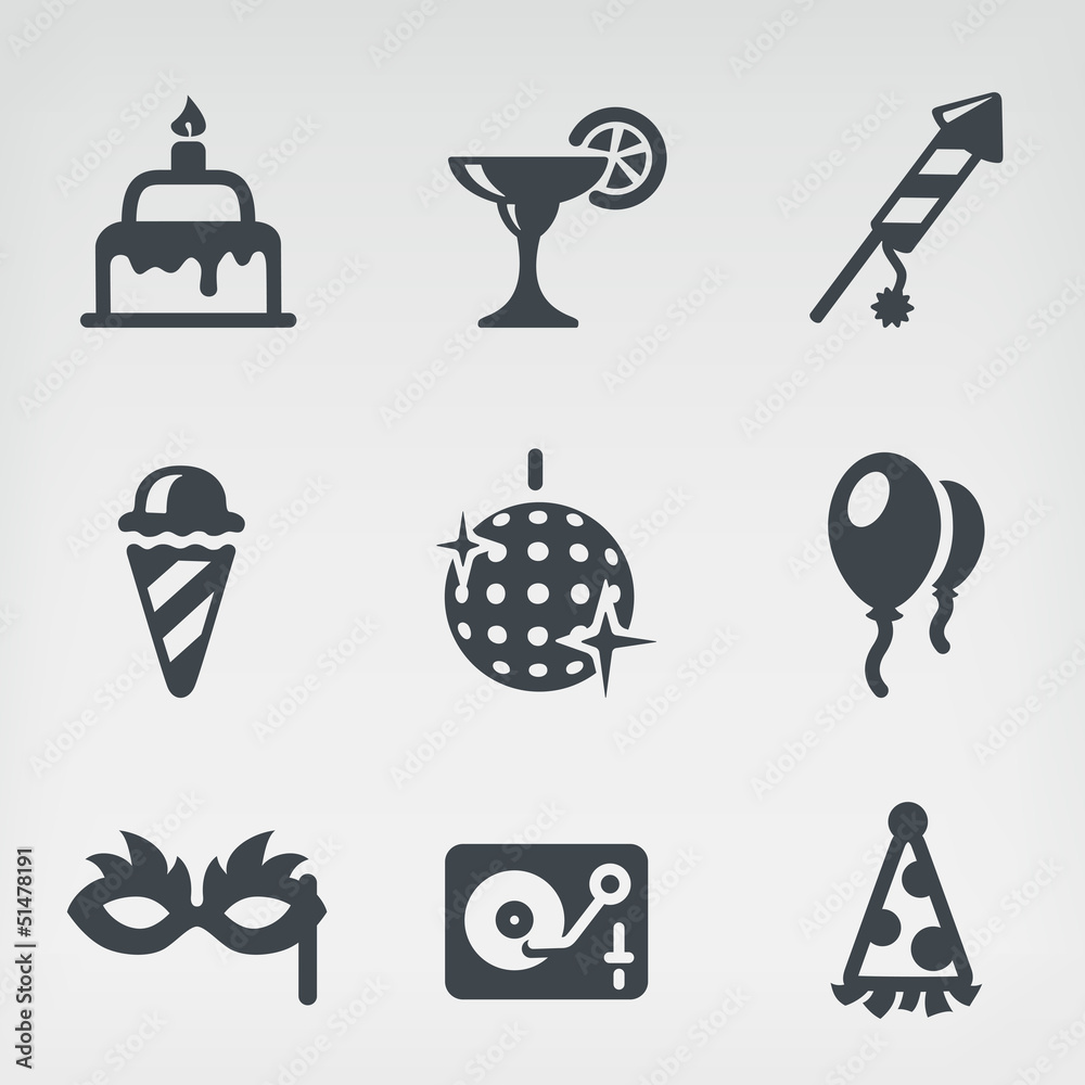 Party icon set Party icon set