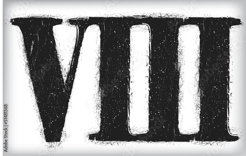 Grunge Roman numbers