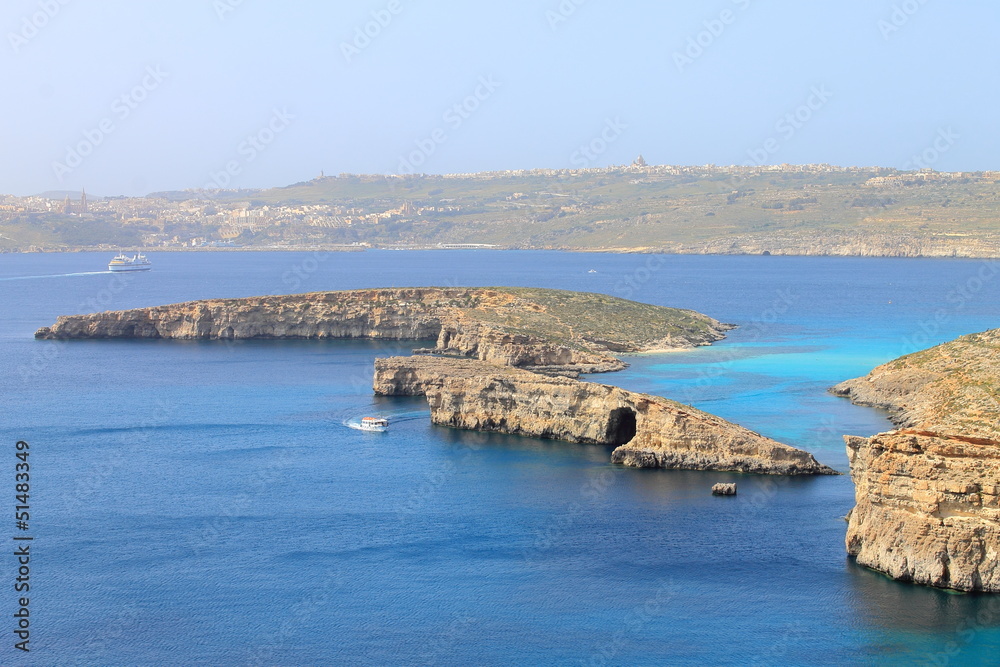 View of Cominotto from Comino, Malta