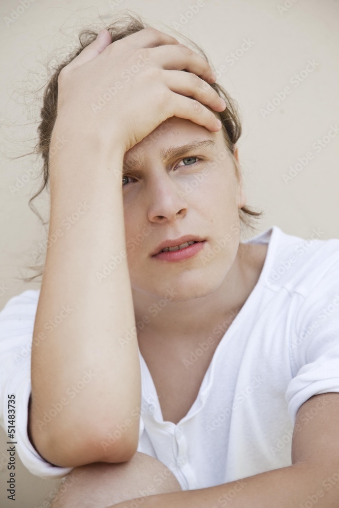 Portrait of a young guy with blue eyes Portrait of a young guy with blue eyes