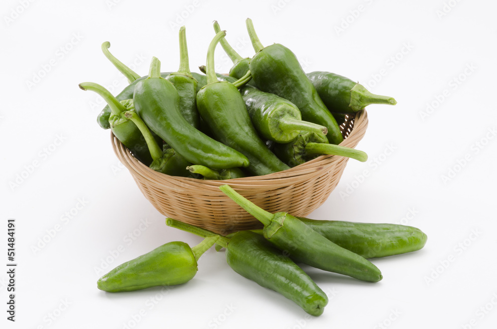 Green peppers. Pimientos del Padron. Green peppers. Pimientos del Padron.