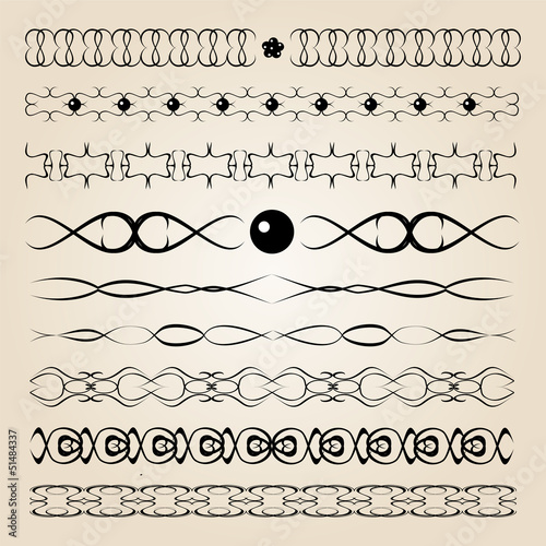 set of vector calligraphy elements