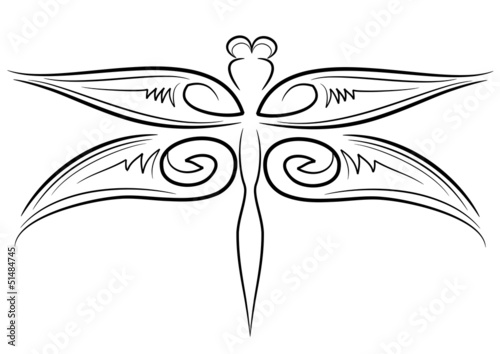 libellula tatuaggio tribale