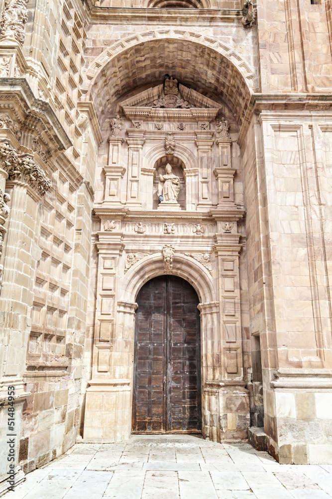 Door of Cathedral in Astorga, Spain