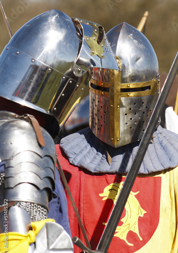 Two knights in armor
