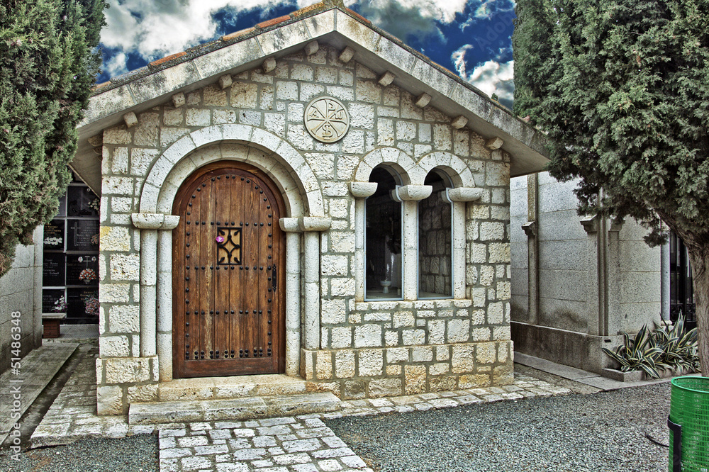 beautiful stone house in a cemetery beautiful stone house in a cemetery