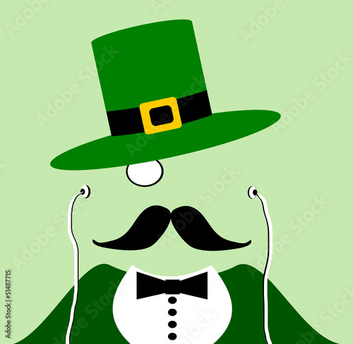 man with irish hat and green tuxedo